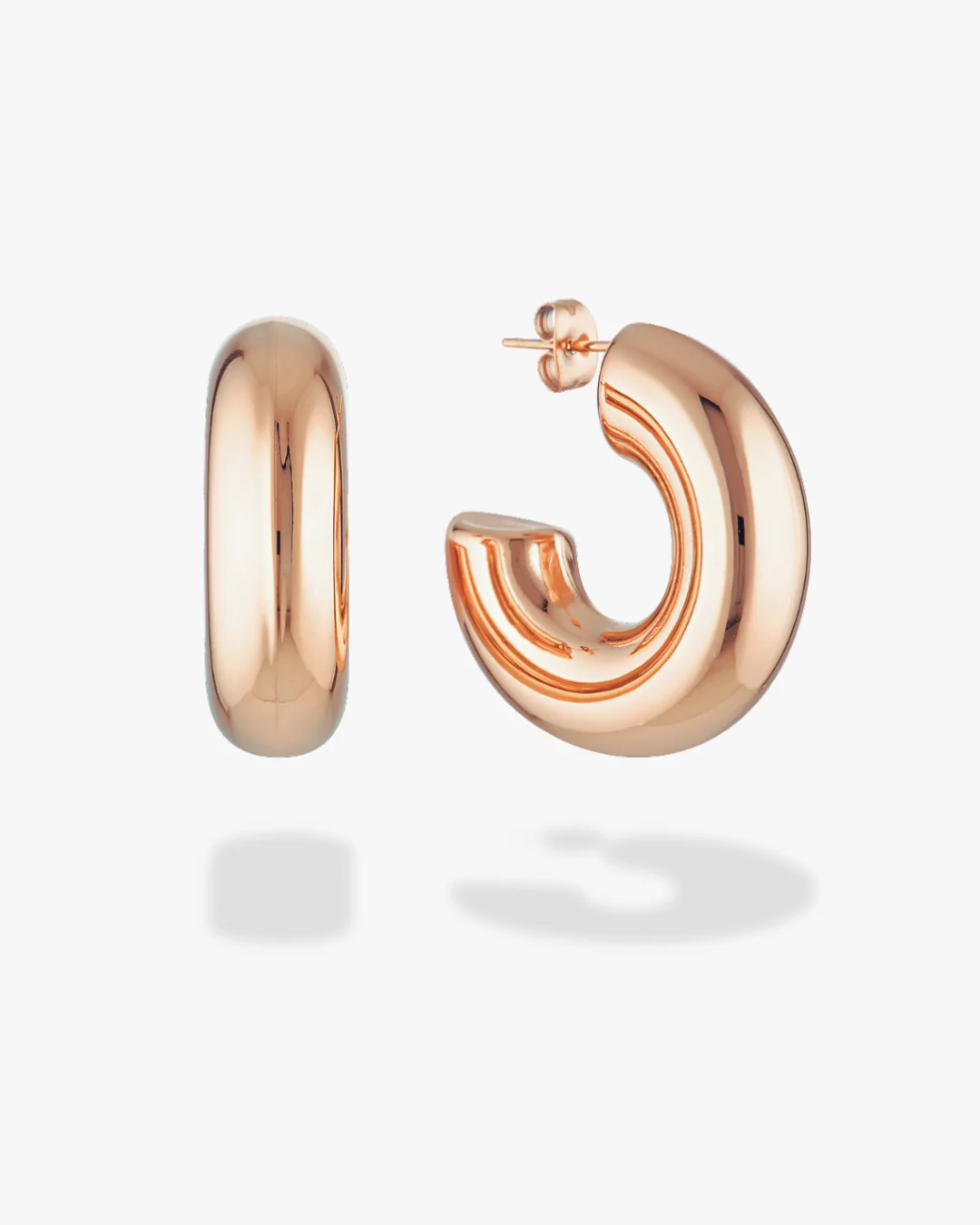 Tigga Tube Hoops - Gold, Silver, Rose Gold - Image 9