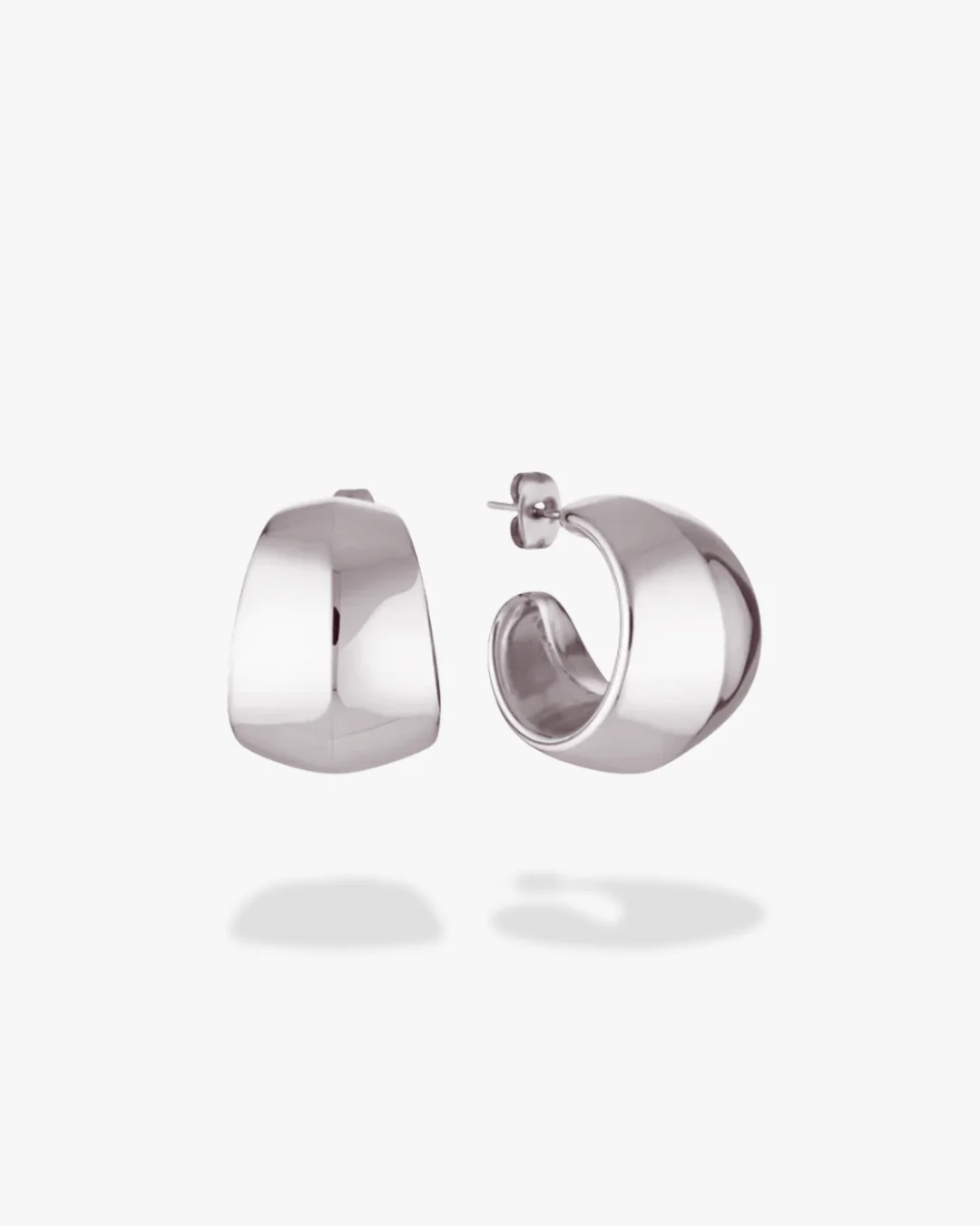 Piper Chunky Hoop Earrings (Gold & Silver) - Image 5