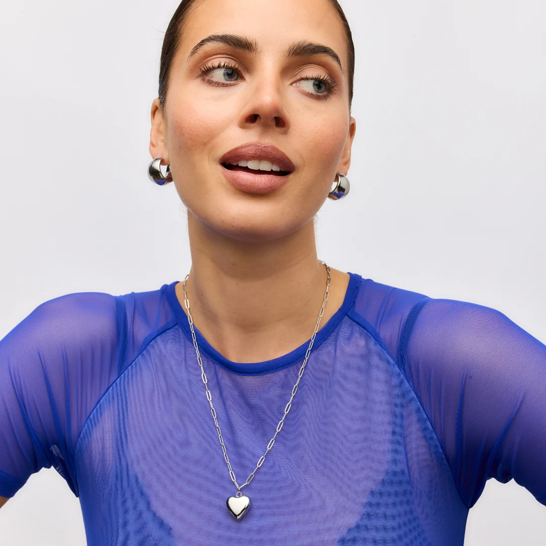 Piper Chunky Hoop Earrings (Gold & Silver) - Image 7