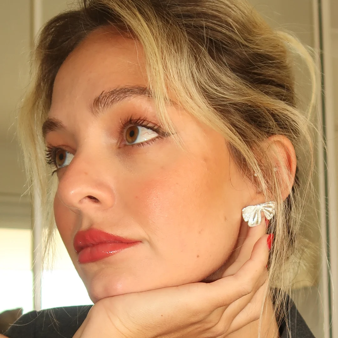 Zara Bow Earrings (Gold & Silver) - Image 5
